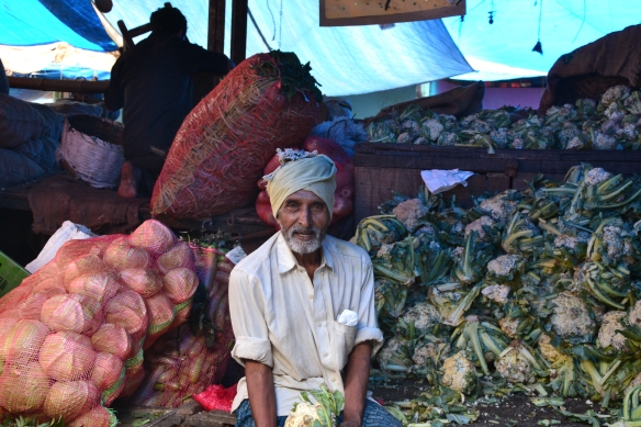 L'homme à la tête de chou (Devajara market, Mysore, Karnataka)